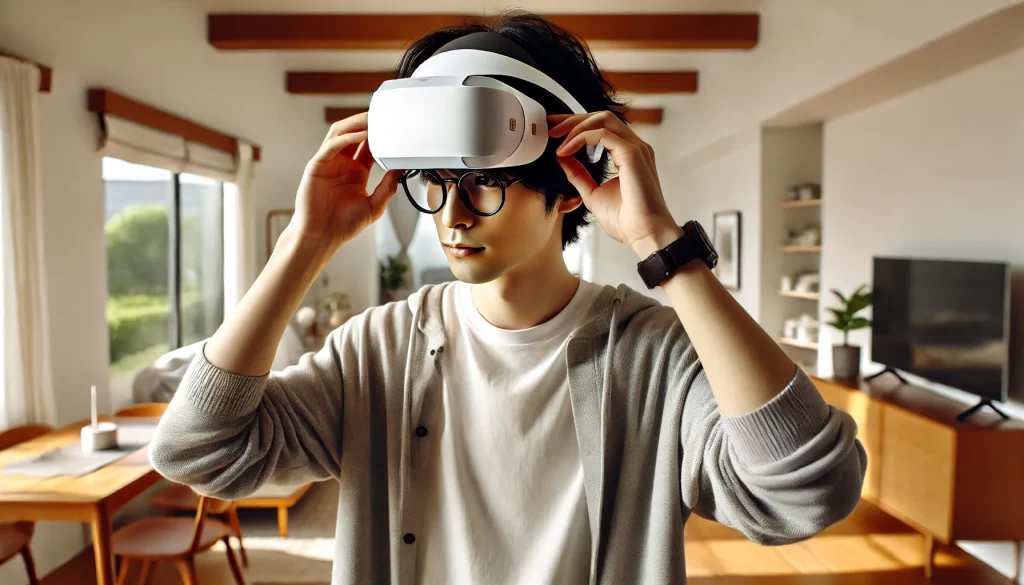 メタクエスト3をメガネ掛けて