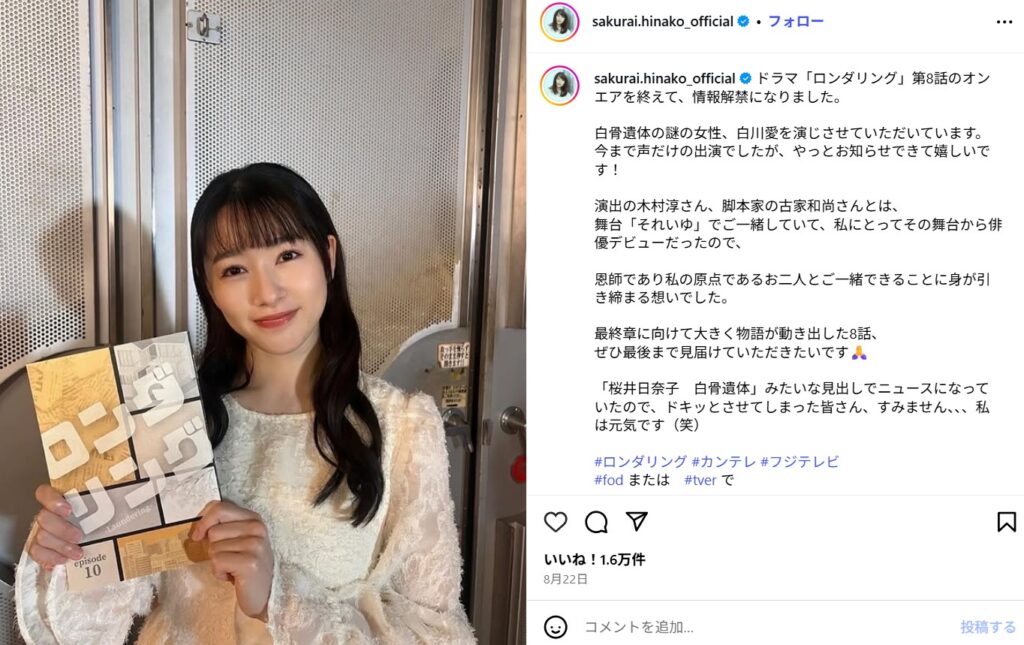 桜井日奈子 現在の仕事